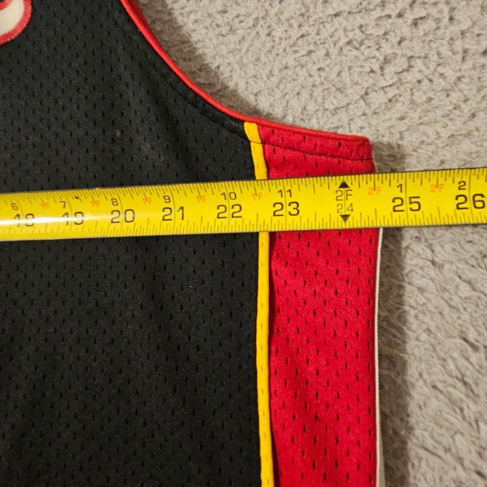 Vintage Nike Miami Heat Alonzo Mourning #33 NBA Jersey Mens 2XL Black Mesh Red